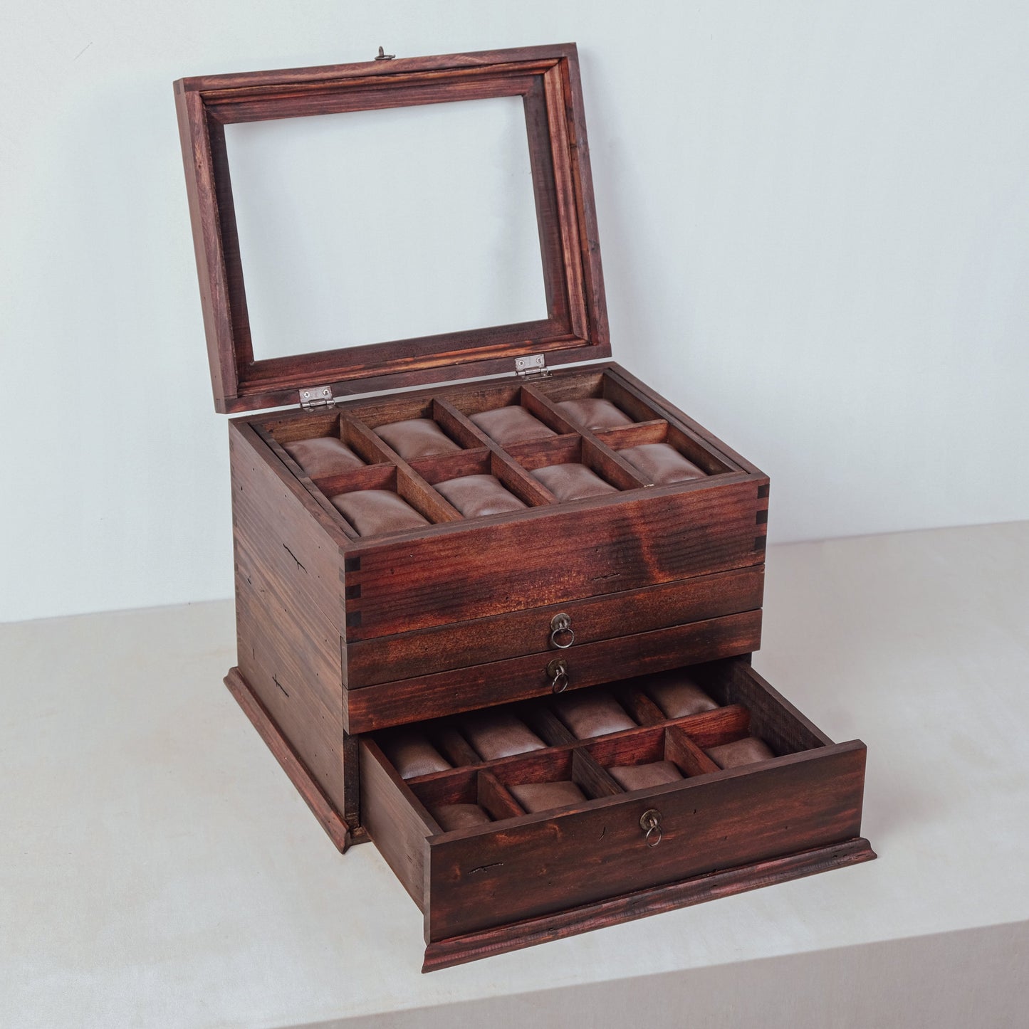 Three Drawer Watch Box for 16 Watches - Deferichs