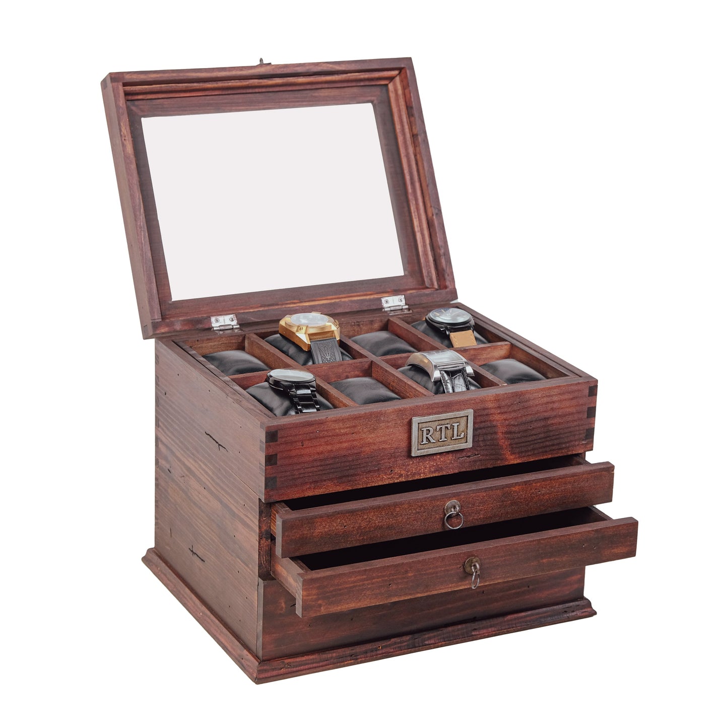 Three Drawer Watch Box for 16 Watches - Deferichs