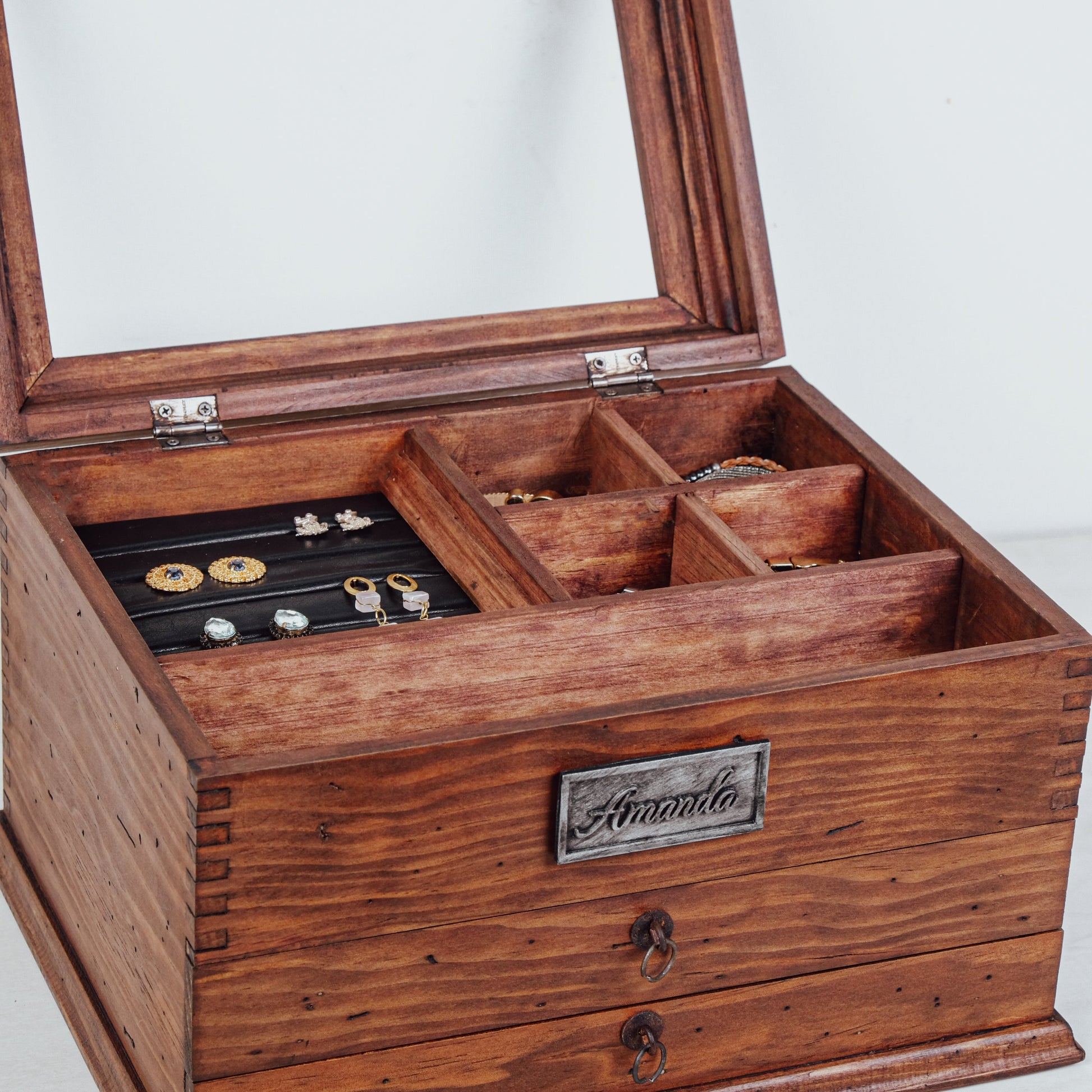 Women's Jewelry Box Organizer with Two Drawers - Deferichs
