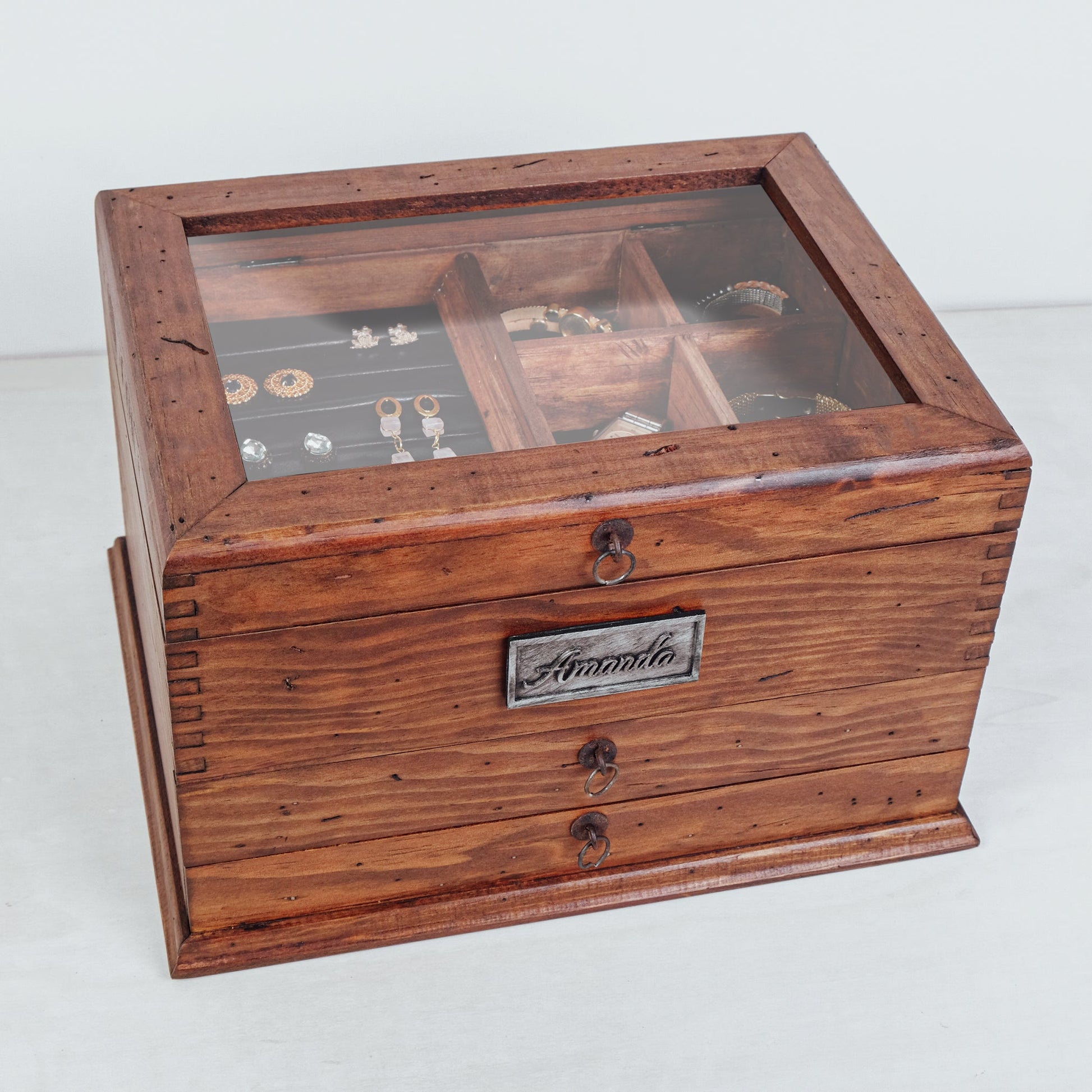 Women's Jewelry Box Organizer with Two Drawers - Deferichs