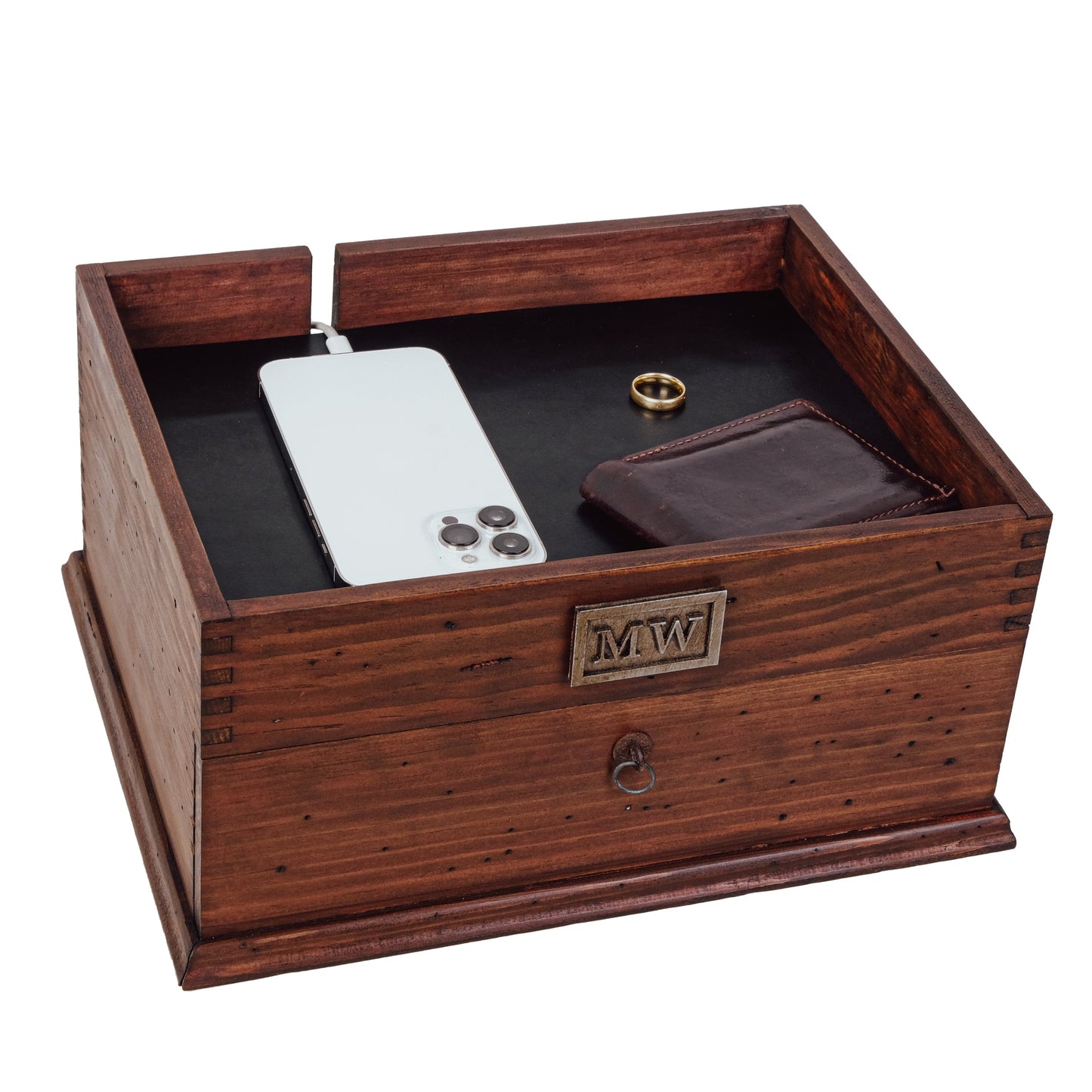 Men's Organizer Watch Box with Charging Station and Catch All - Deferichs