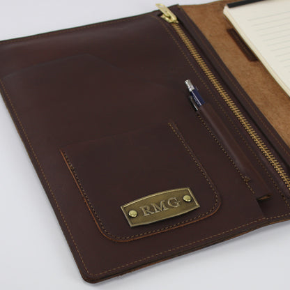 Leather Portfolio with Zipper Pocket - Deferichs