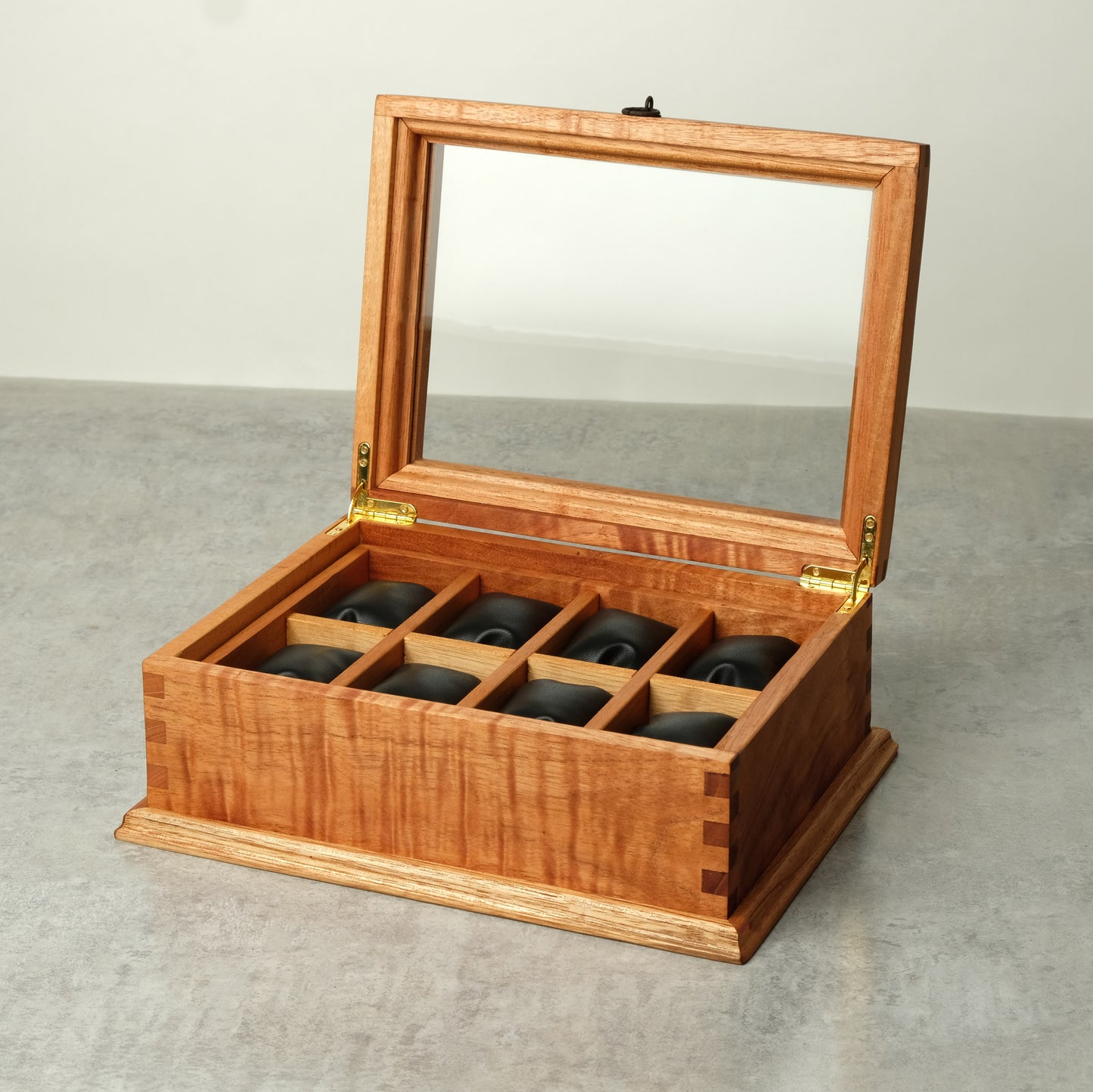 Watch Box for 8 Watches with Secret Compartment - Cedar Wood.