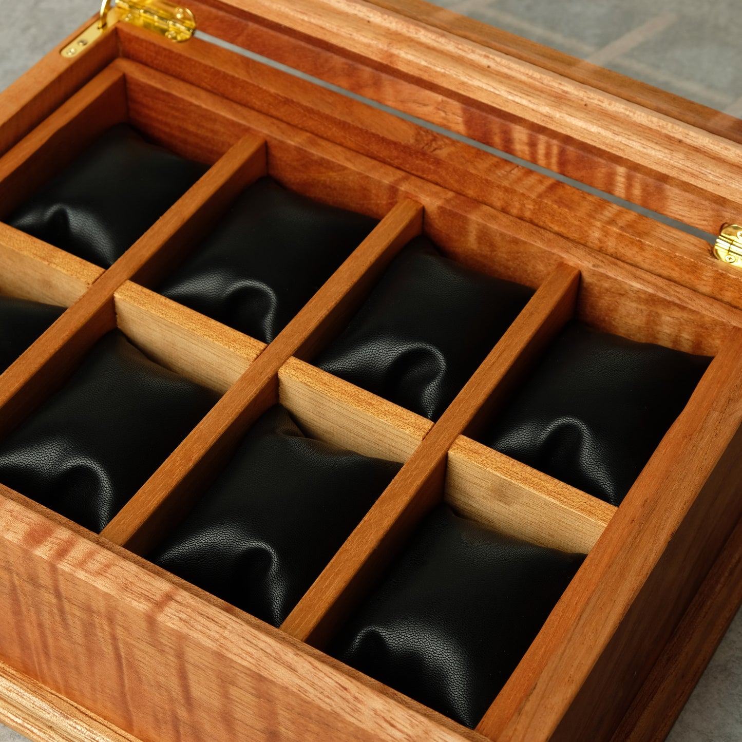 Watch Box for 8 Watches with Secret Compartment - Cedar Wood.