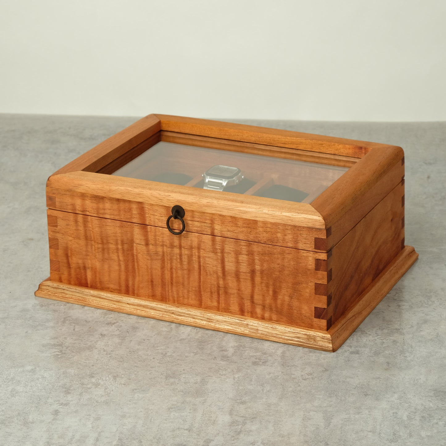 Watch Box for 8 Watches with Secret Compartment - Cedar Wood.
