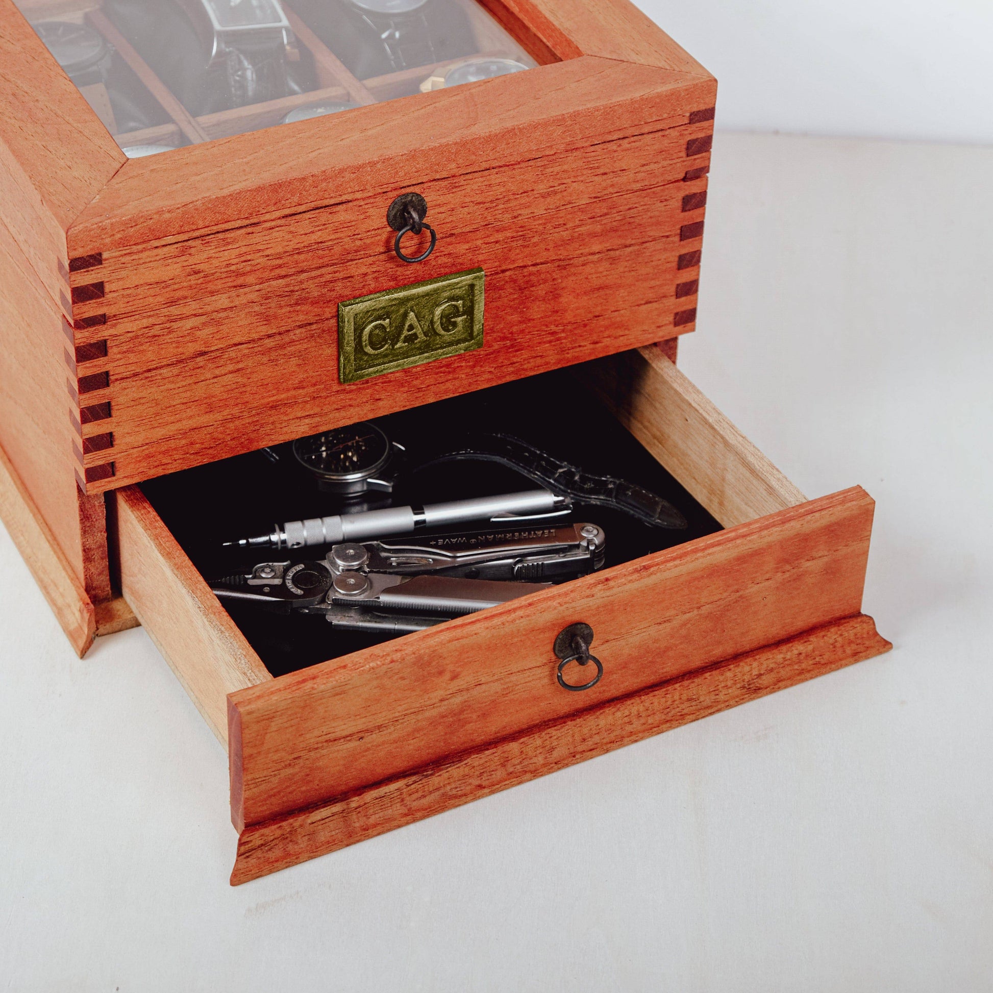 Cedar Watch Box for 6 Watches with Drawer - Deferichs