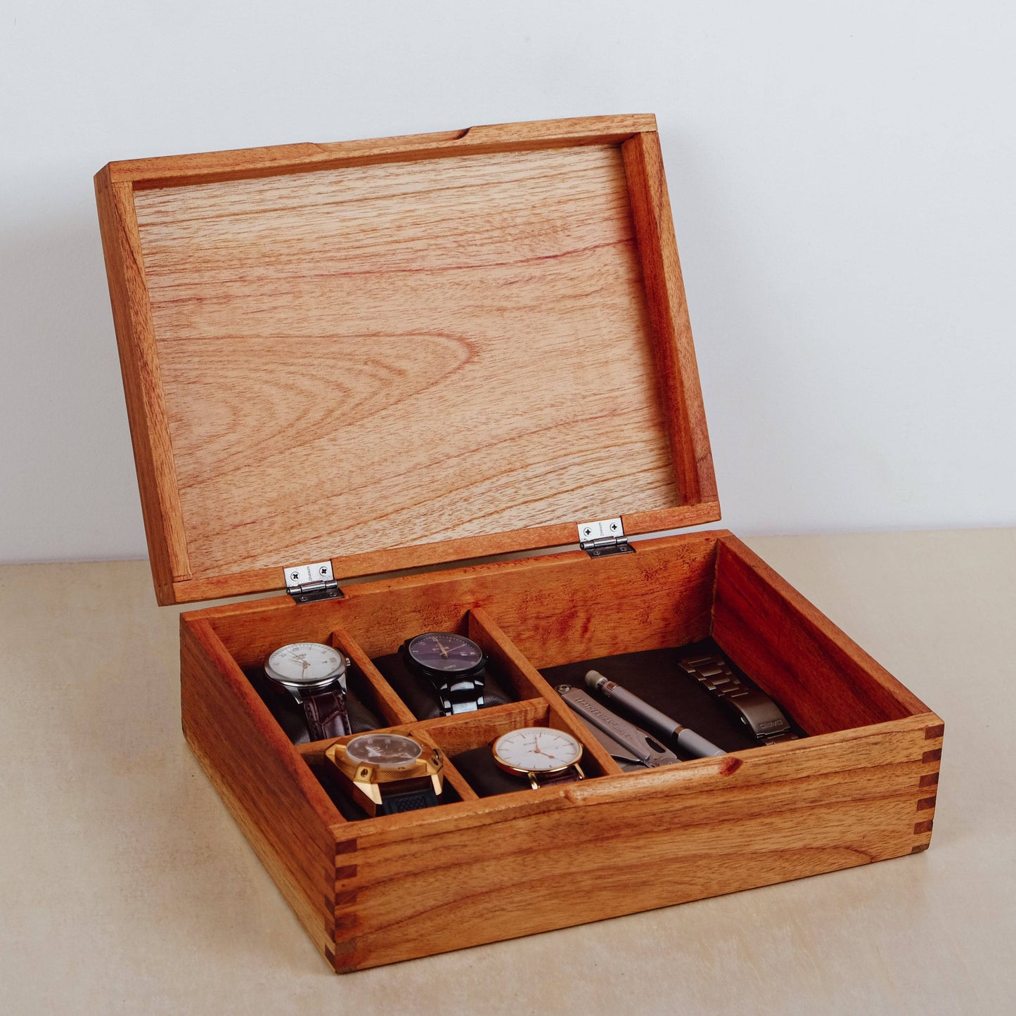 Modern Watch Box Organizer - Solid Cedar Wood - Deferichs