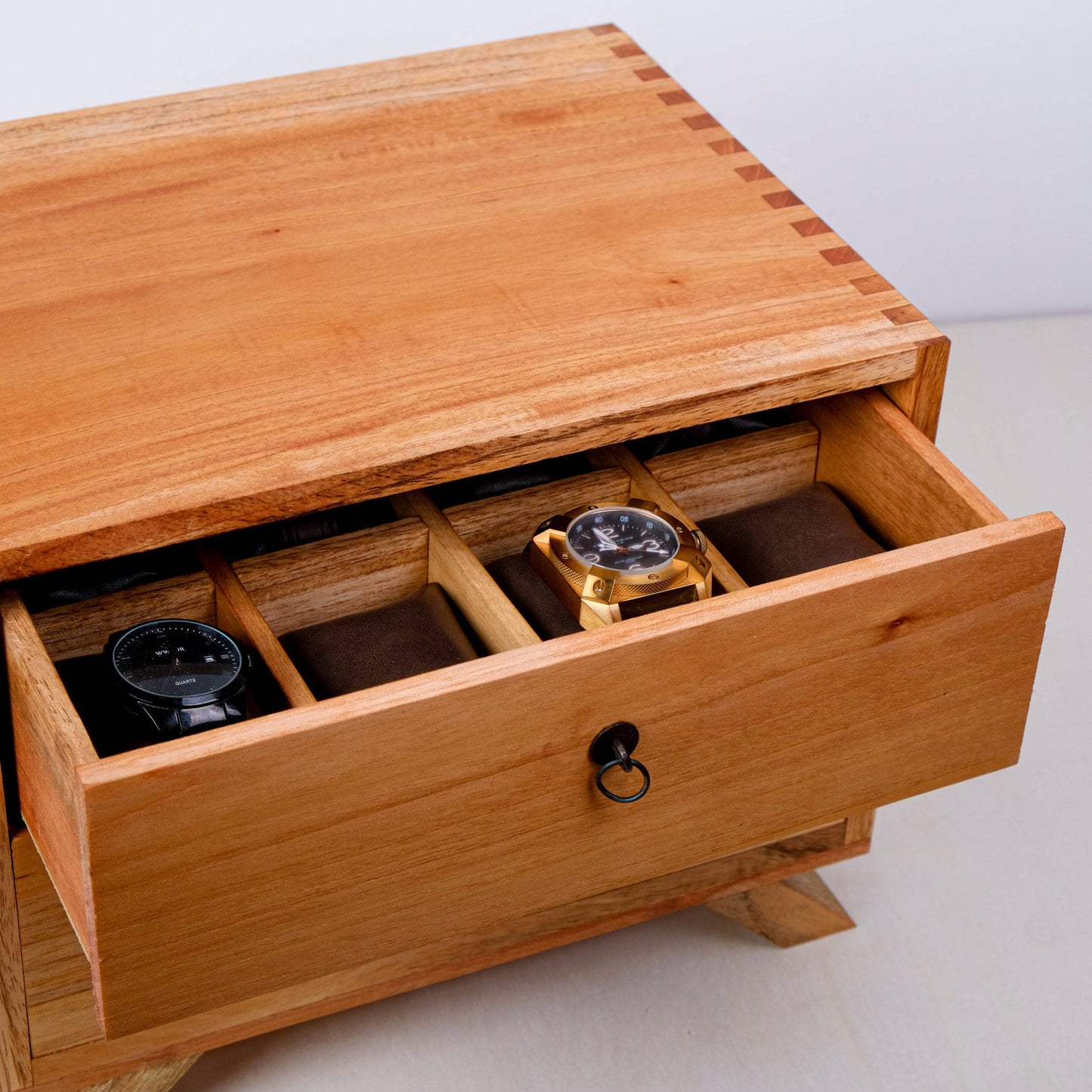 Watch Box for 16 Watches Mid Century Style Cedar Wood - Deferichs
