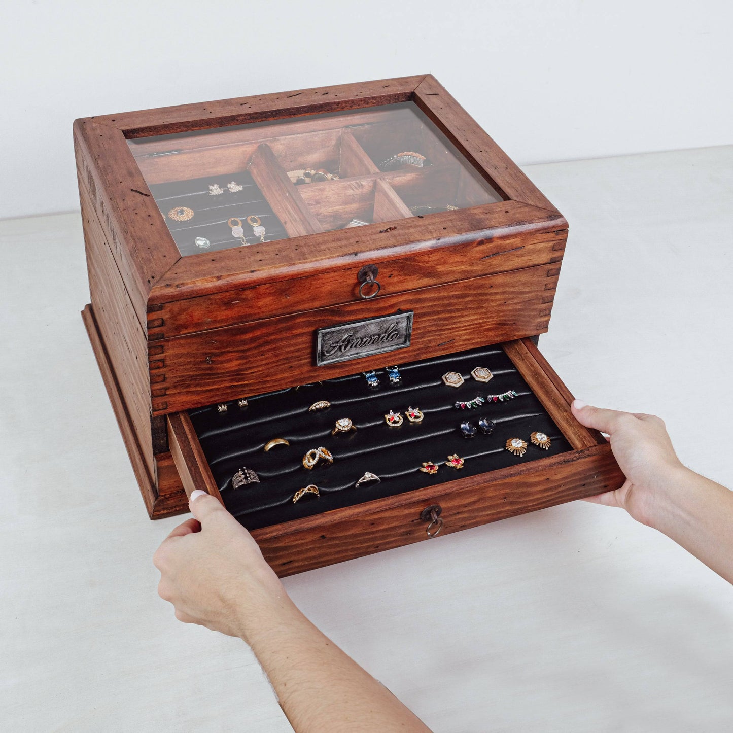 Women's Jewelry Box Organizer with Two Drawers - Deferichs