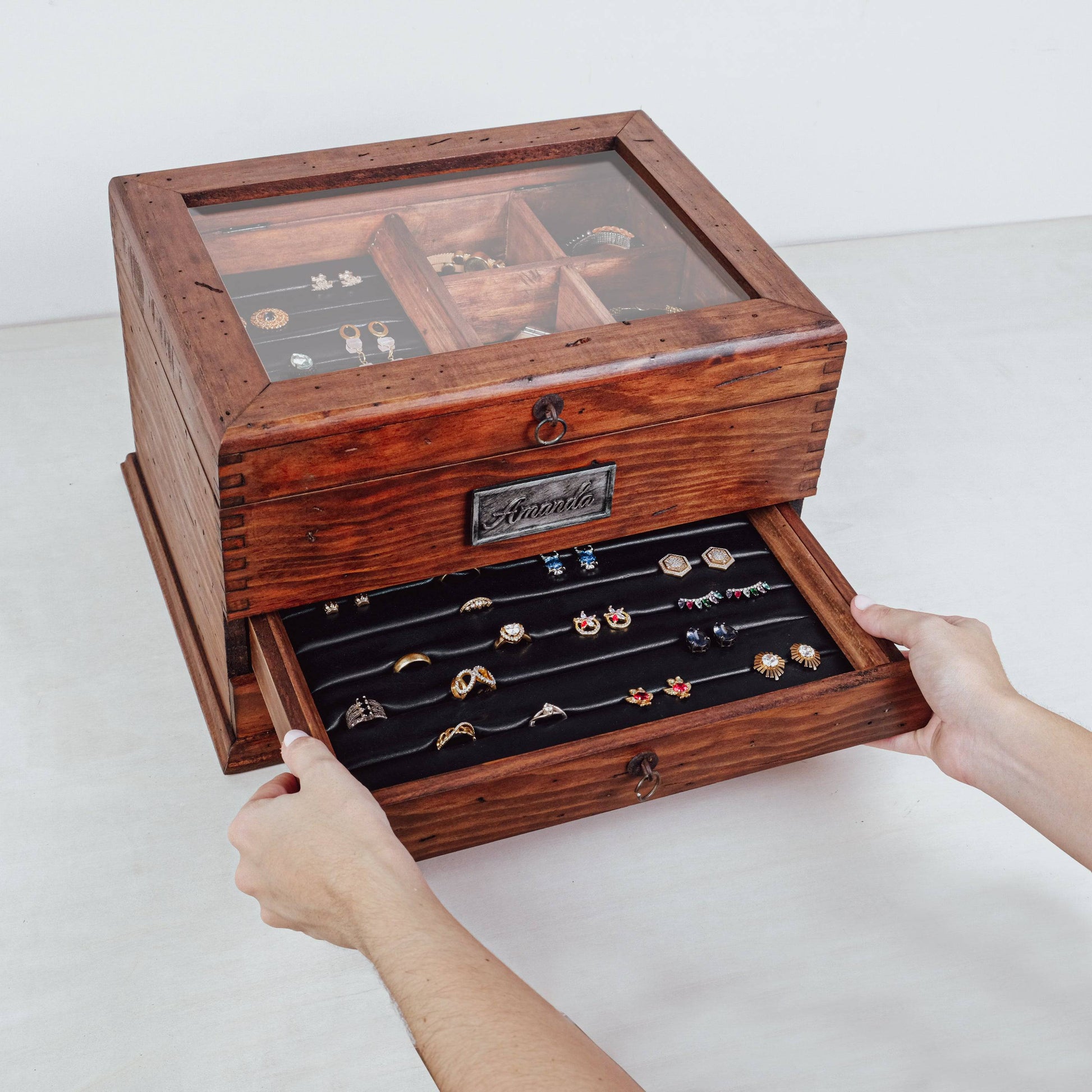 Women's Jewelry Box Organizer with Two Drawers - Deferichs