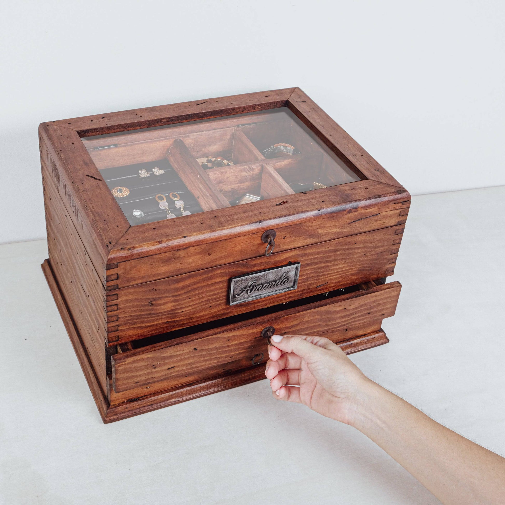 Women's Jewelry Box Organizer with Two Drawers - Deferichs