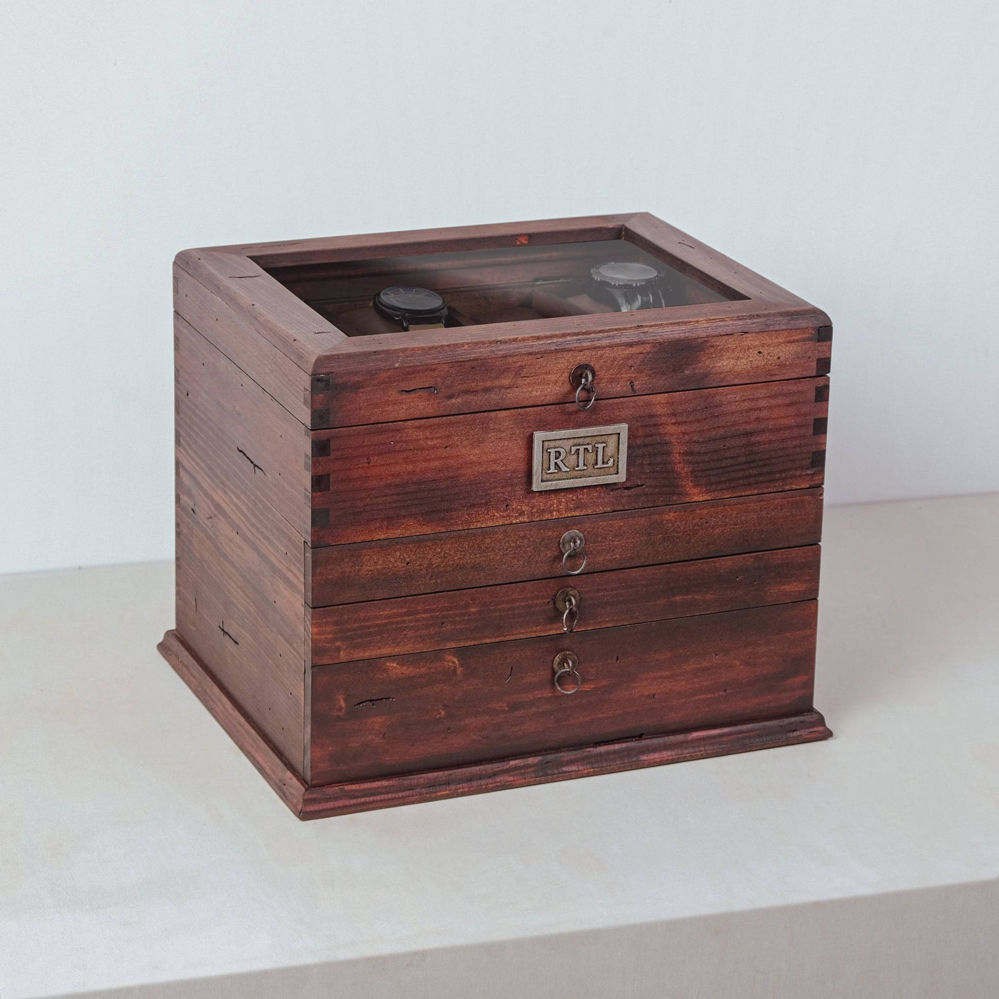 Three Drawer Watch Box for 16 Watches - Deferichs