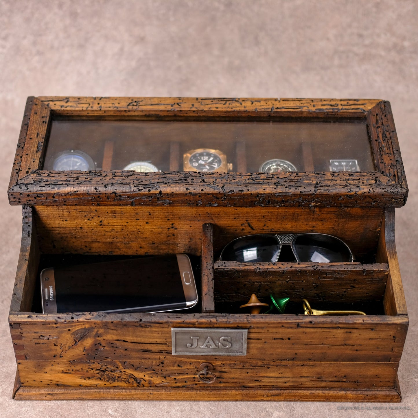 Watch Box Valet with Drawer for 5 Watches - Deferichs