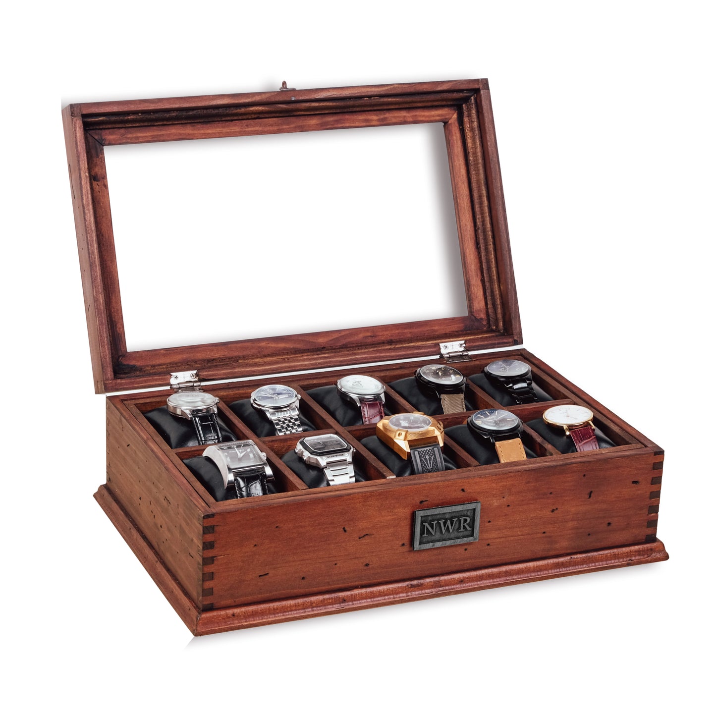 Watch Box for 10 Watches with a Secret Compartment. - Deferichs