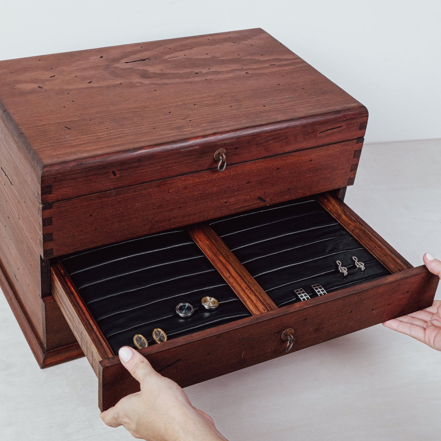 Watch Box for 20 Watches with Cufflink Drawer - Deferichs