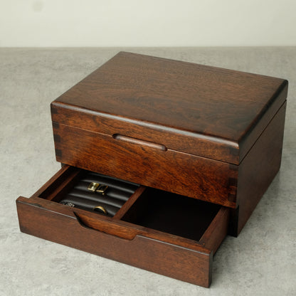 Watch Box made from Hardwood Tzalam for 8 Watches