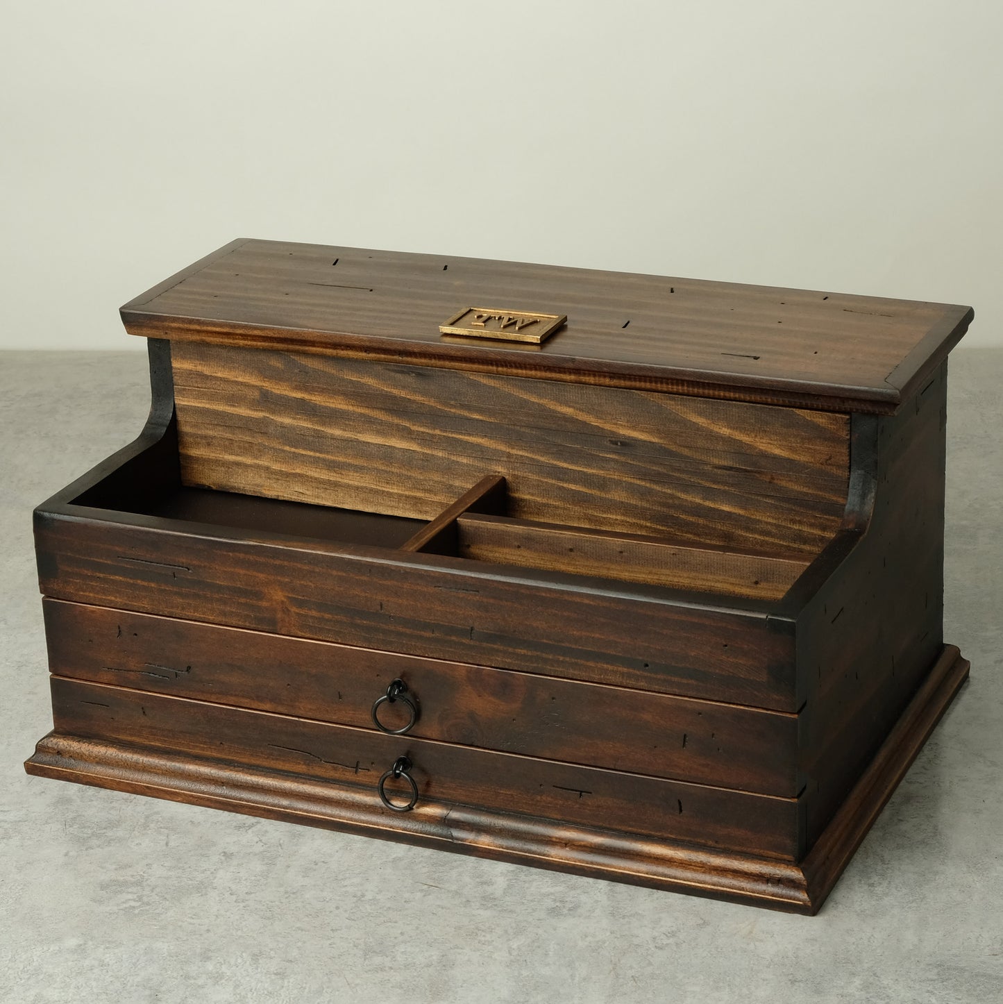 Watch Box Valet Box with Double Drawer N.5