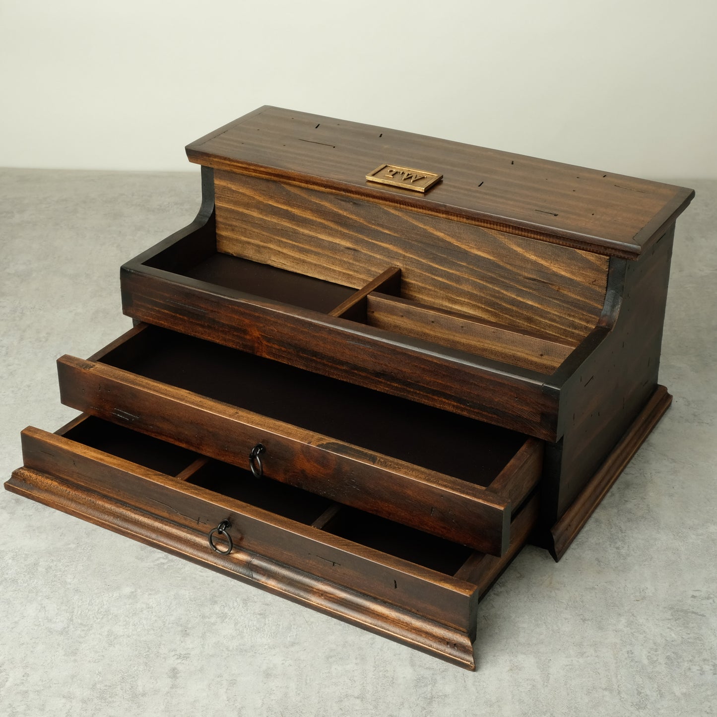 Watch Box Valet Box with Double Drawer N.5