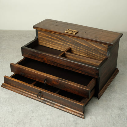 Watch Box Valet Box with Double Drawer N.5