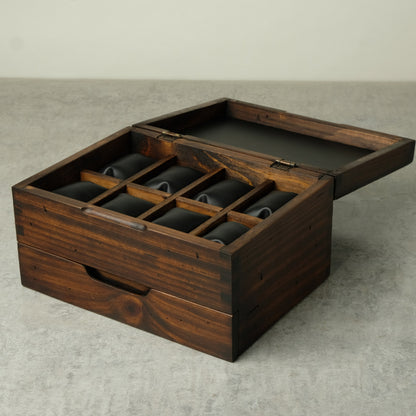 Men's Watch Box Storage Box for 8 Watches with Drawer