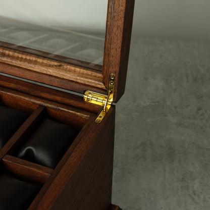 Premium Watch Box for 20 Watches with Cufflink Drawer | Hardwood - Deferichs