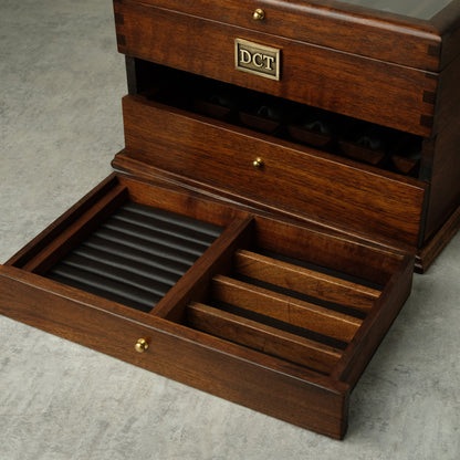 Premium Watch Box for 20 Watches with Cufflink Drawer | Hardwood - Deferichs