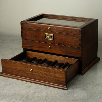 Premium Watch Box for 20 Watches with Cufflink Drawer | Hardwood - Deferichs