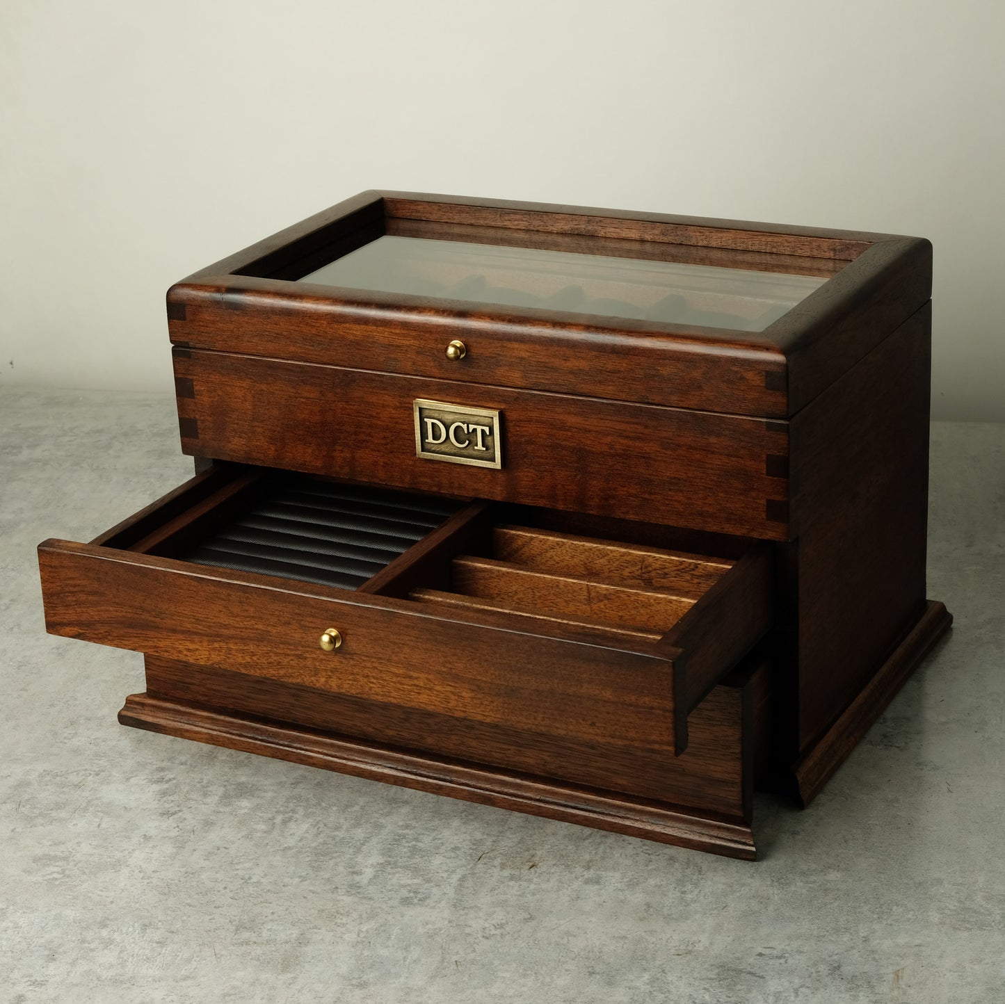 Premium Watch Box for 20 Watches with Cufflink Drawer | Hardwood - Deferichs