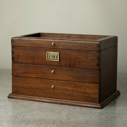 Premium Watch Box for 20 Watches with Cufflink Drawer | Hardwood