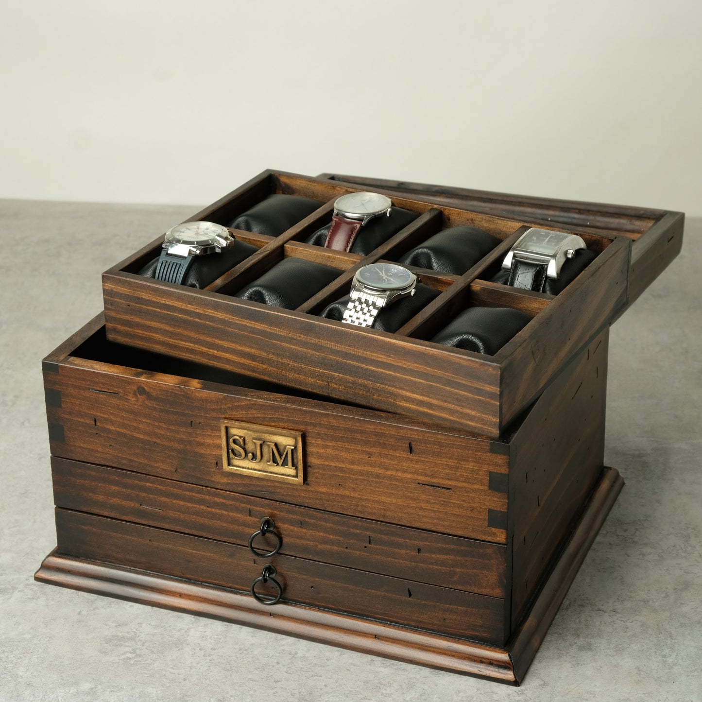 Watch Box with Double Drawer N.8
