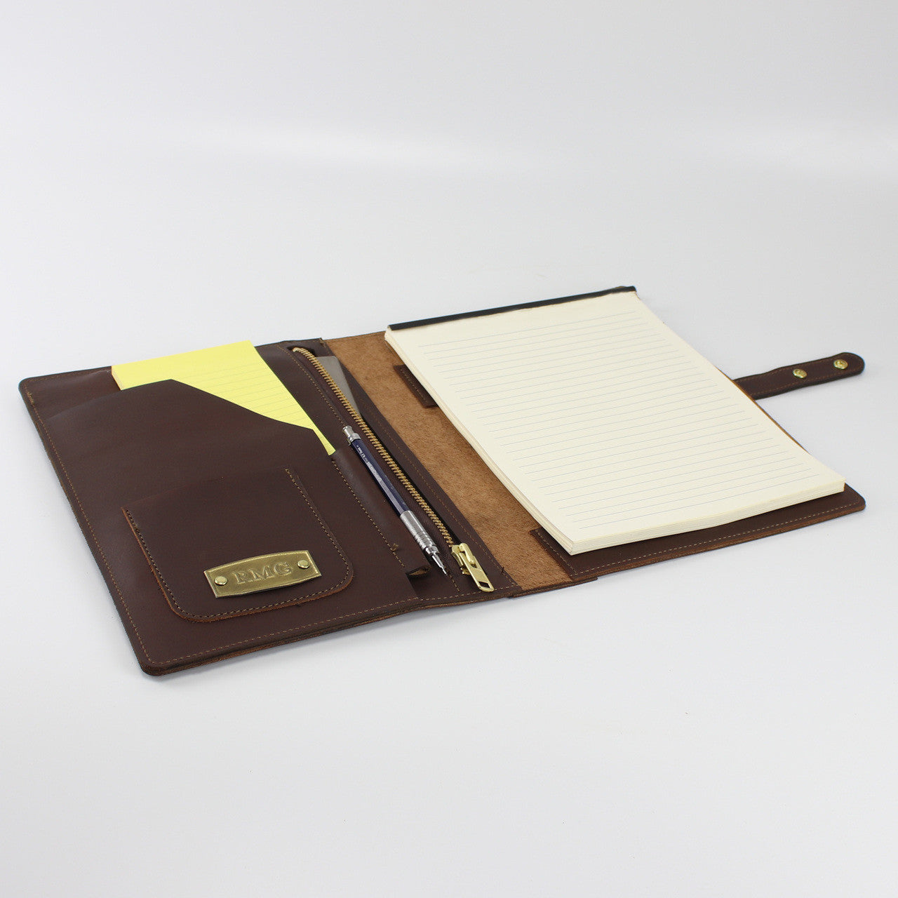 Leather Portfolio with Zipper Pocket - Deferichs