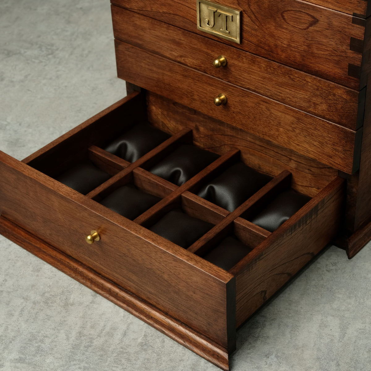 Premium Watch Box for 16 Watches with 3 Drawers and Lock | Hardwood - Deferichs