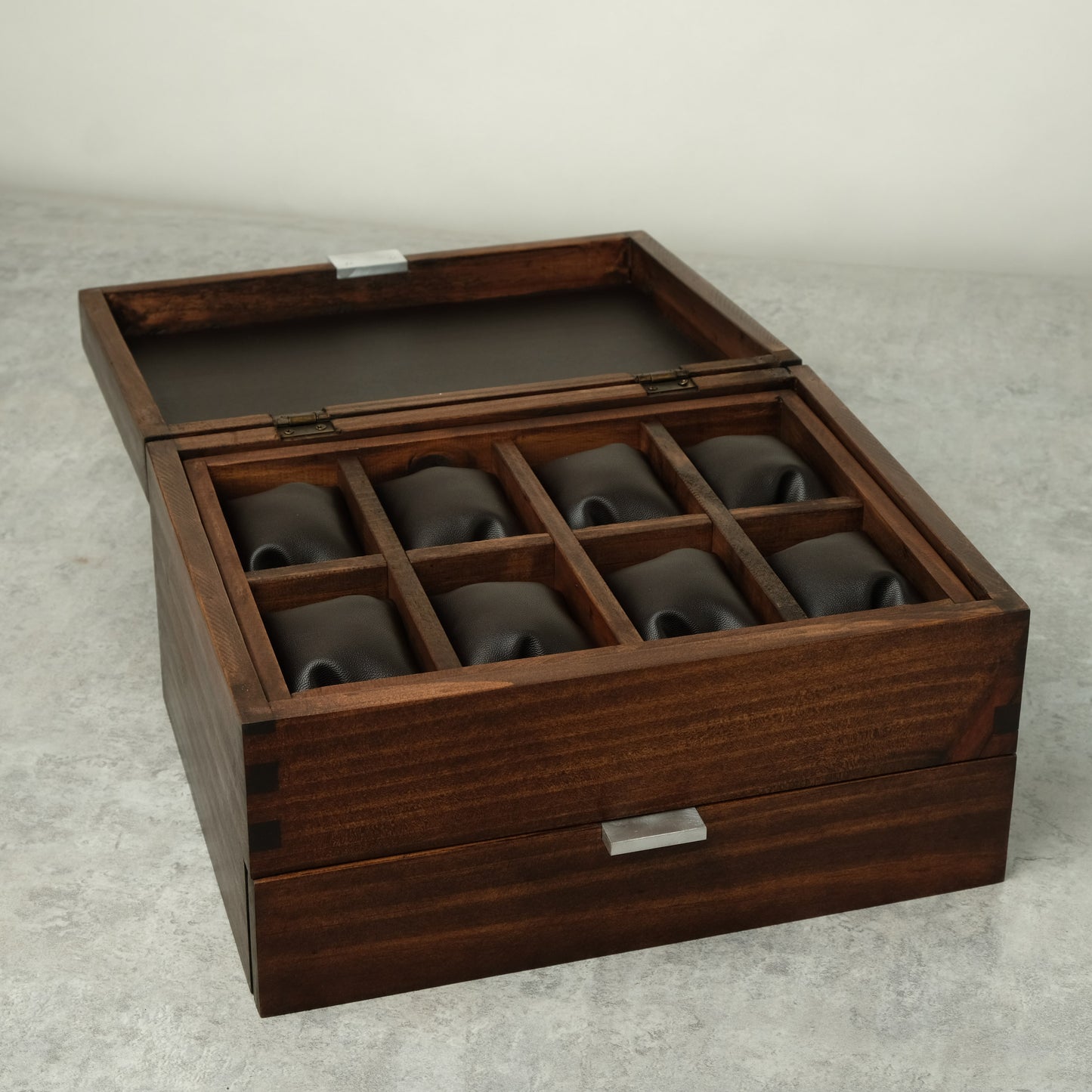 Modern Watch Box for 8 watches with Drawer
