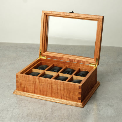 Watch Box for 8 Watches with Secret Compartment - Cedar Wood.