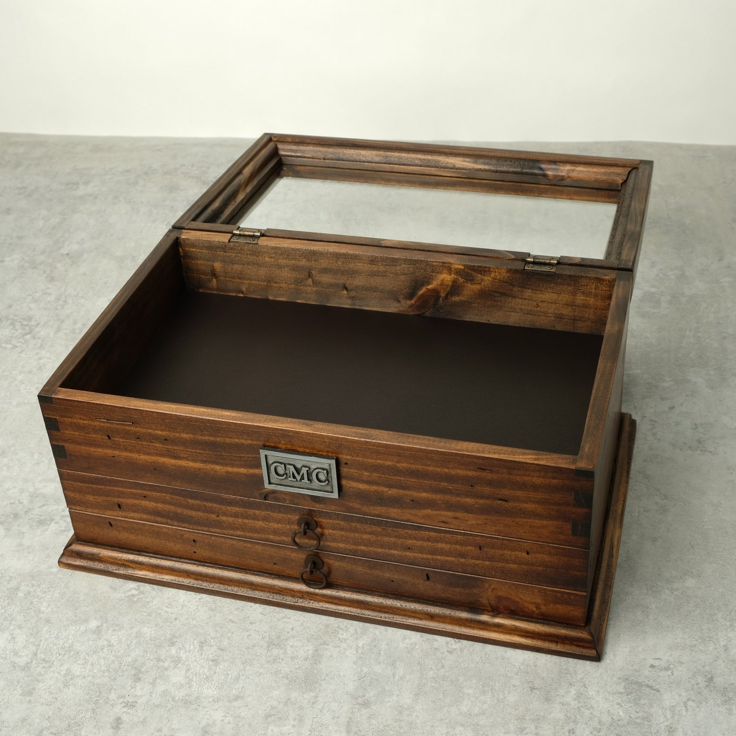 Watch Box for 10 Watches with Double Storage Drawer