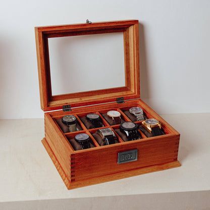 Watch Box for 8 Watches with Secret Compartment - Cedar Wood. - Deferichs