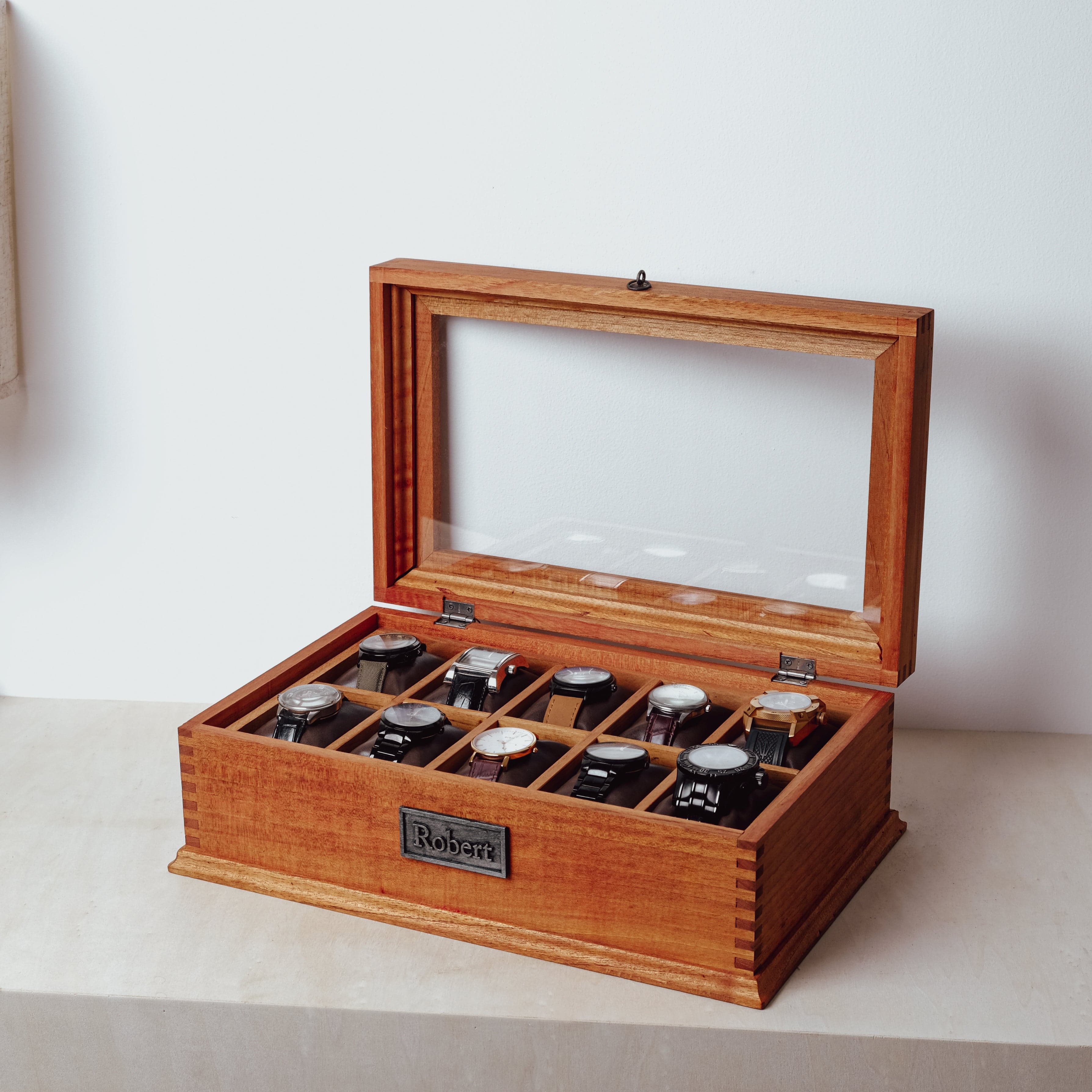 Oak watch box best sale