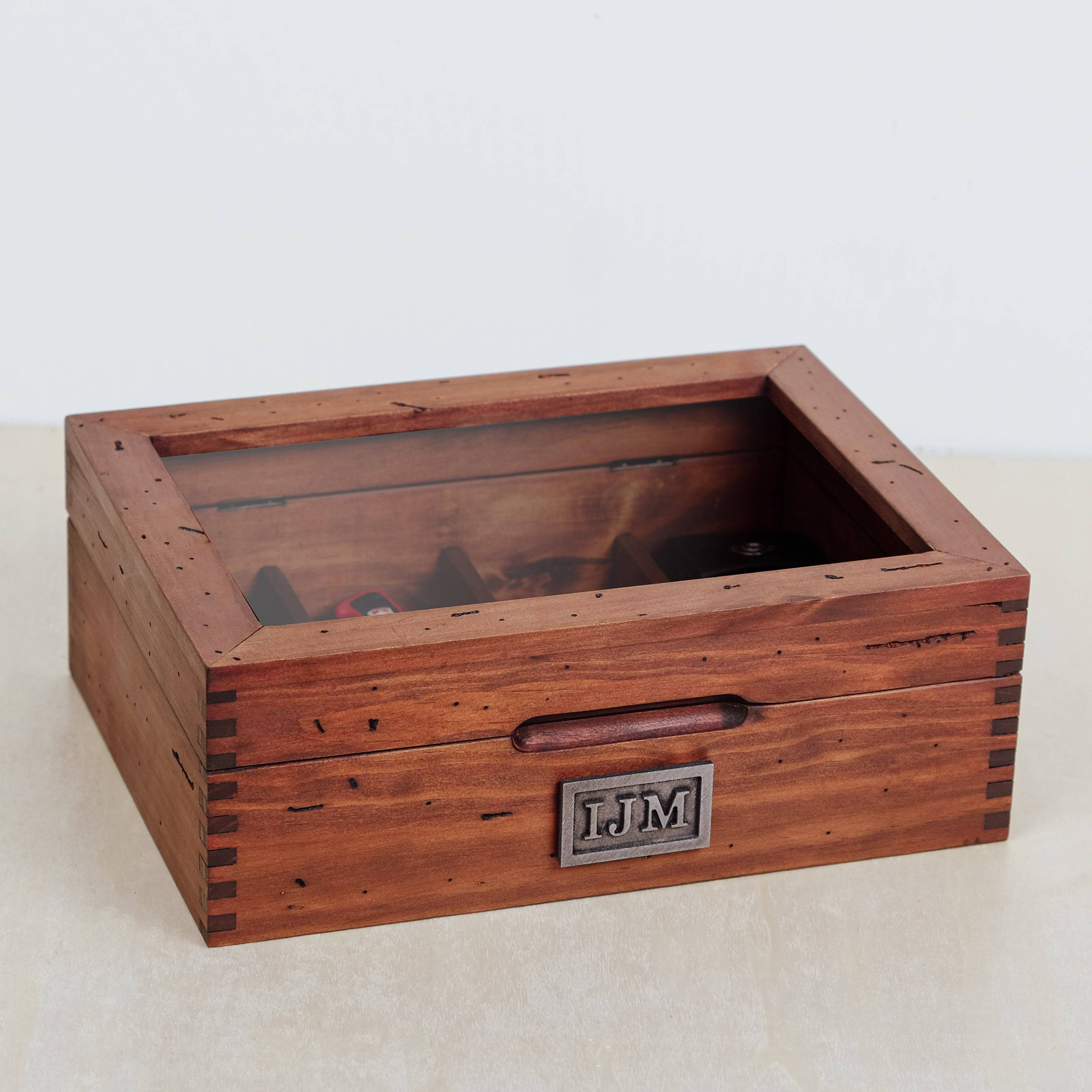 Rustic wood hot sale watch box