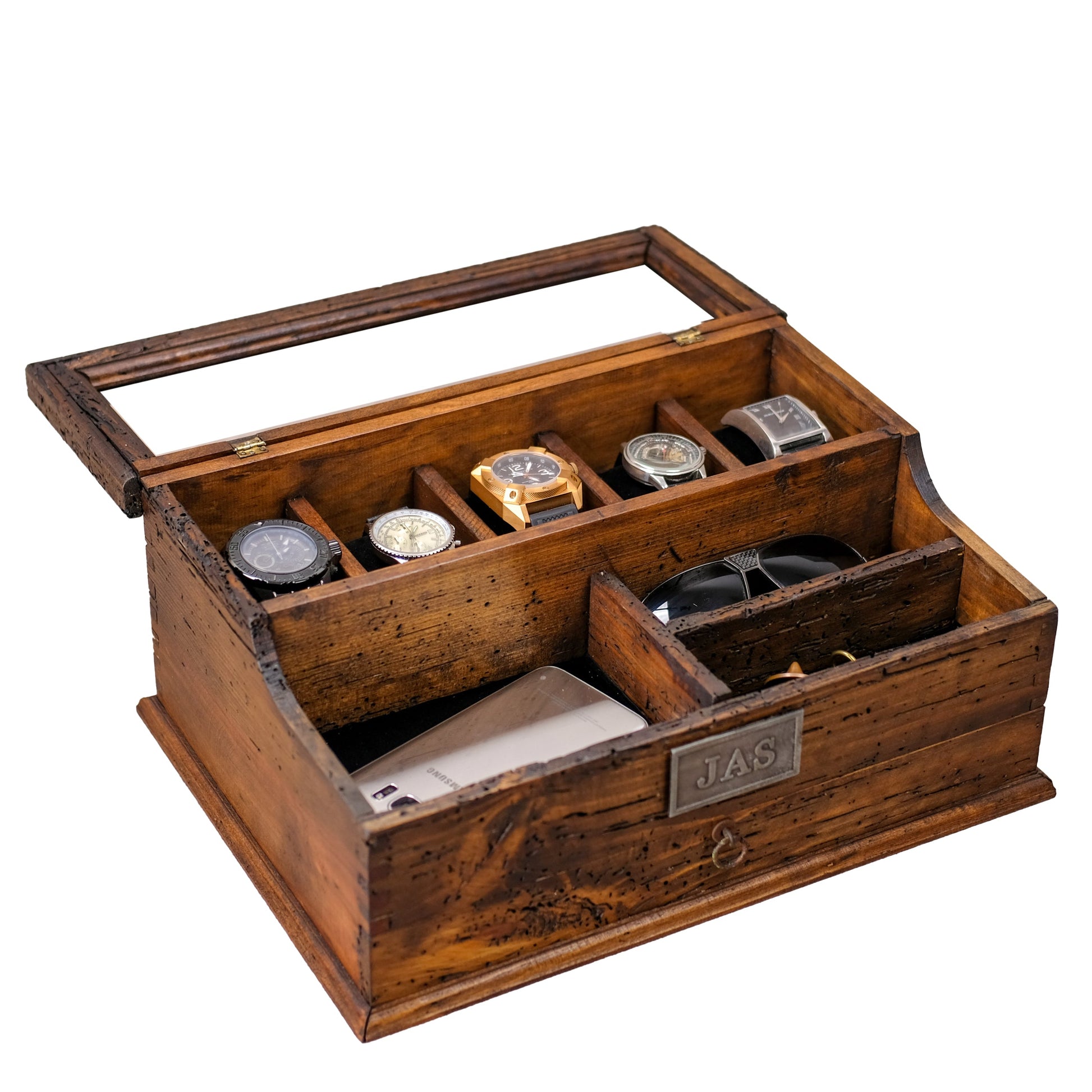 Watch Box Valet with Drawer for 5 Watches - Deferichs