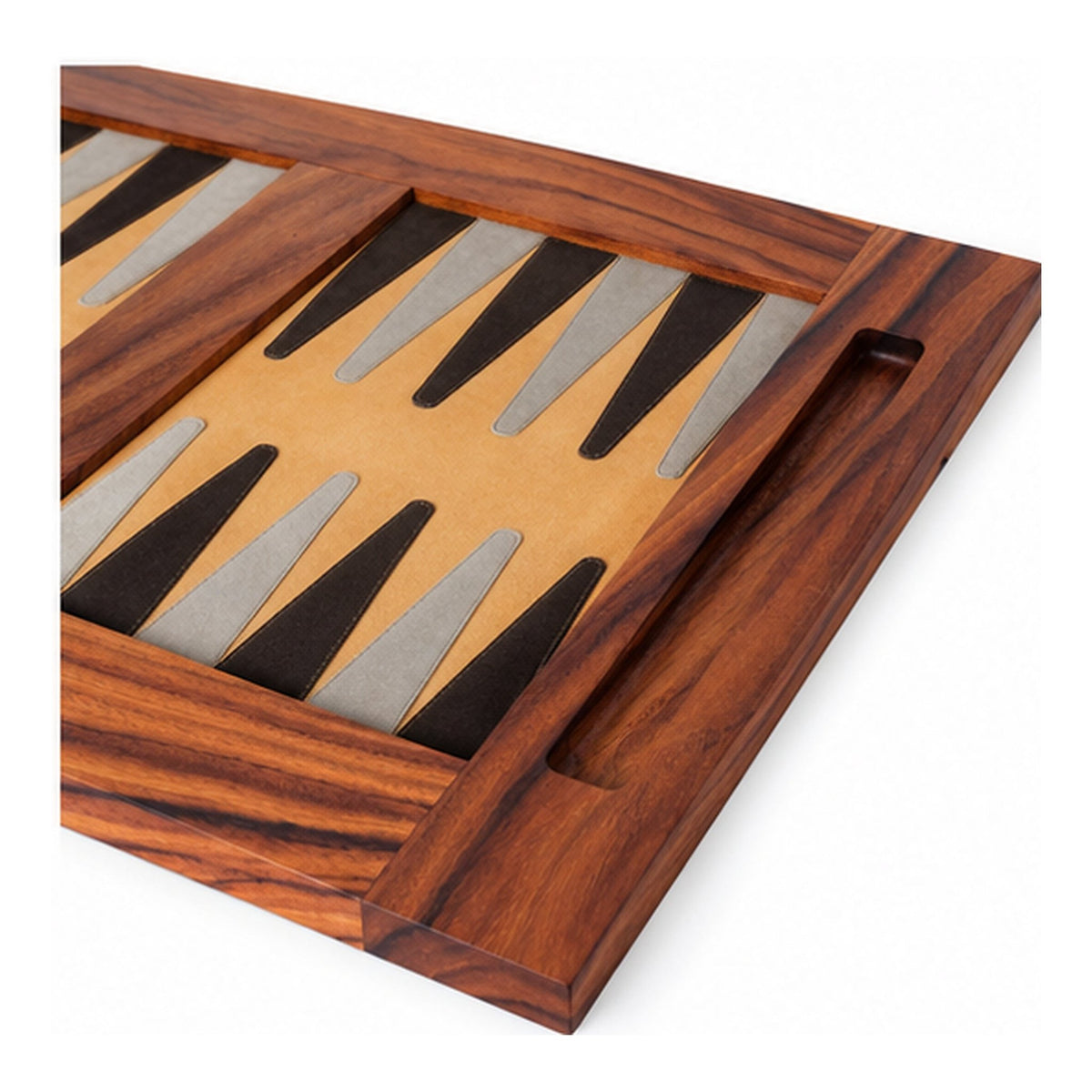 Luxury Handcrafted Solid Wood Backgammon Set – Customizable Genuine Suede or Leather Playing Surface - Deferichs