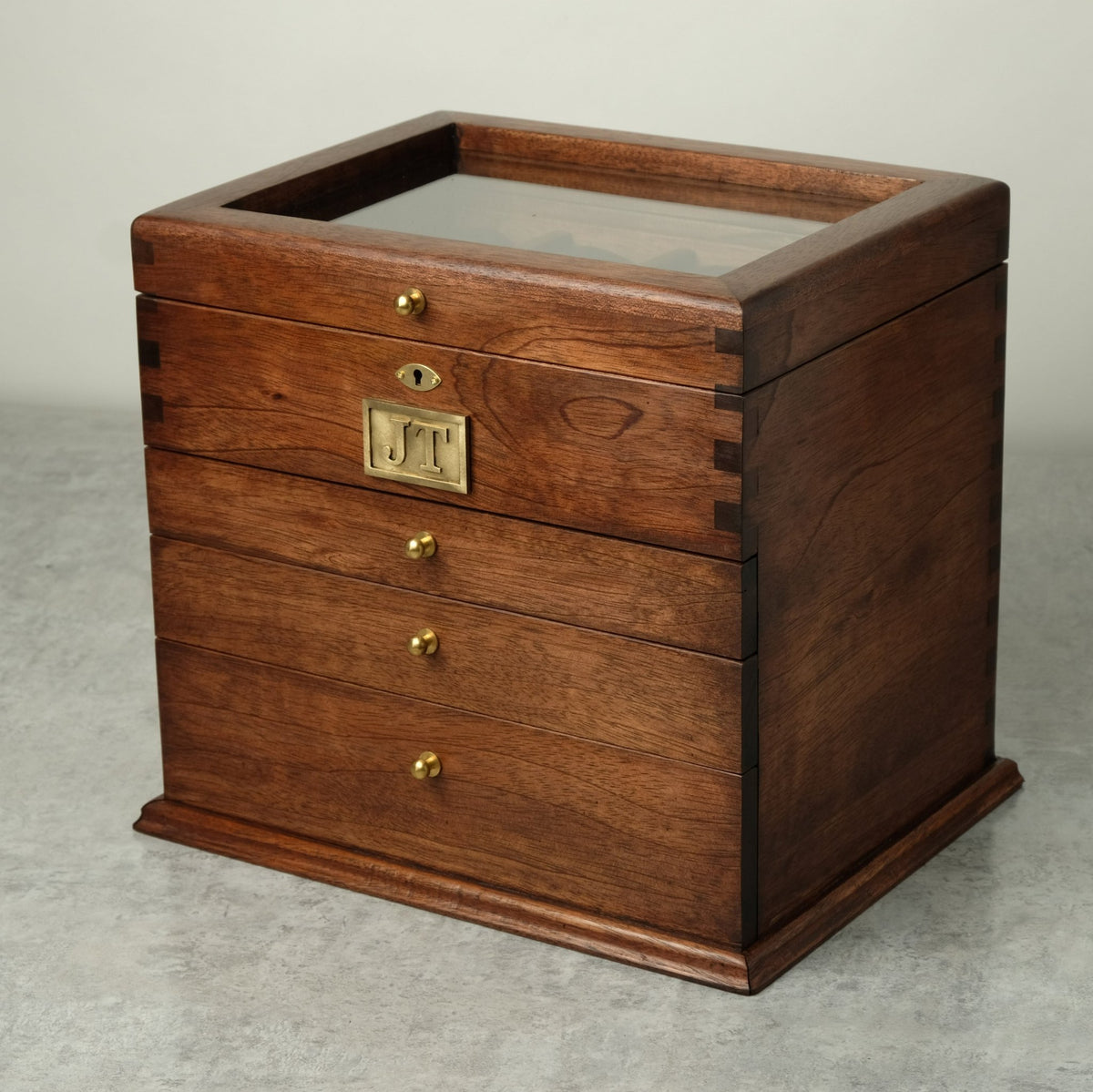 Premium Watch Box for 16 Watches with 3 Drawers and Lock | Hardwood - Deferichs