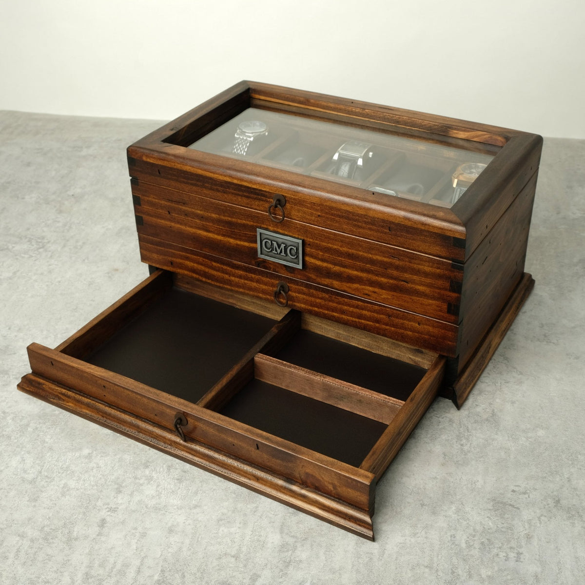 Watch Box for 10 Watches with Double Storage Drawer - Deferichs