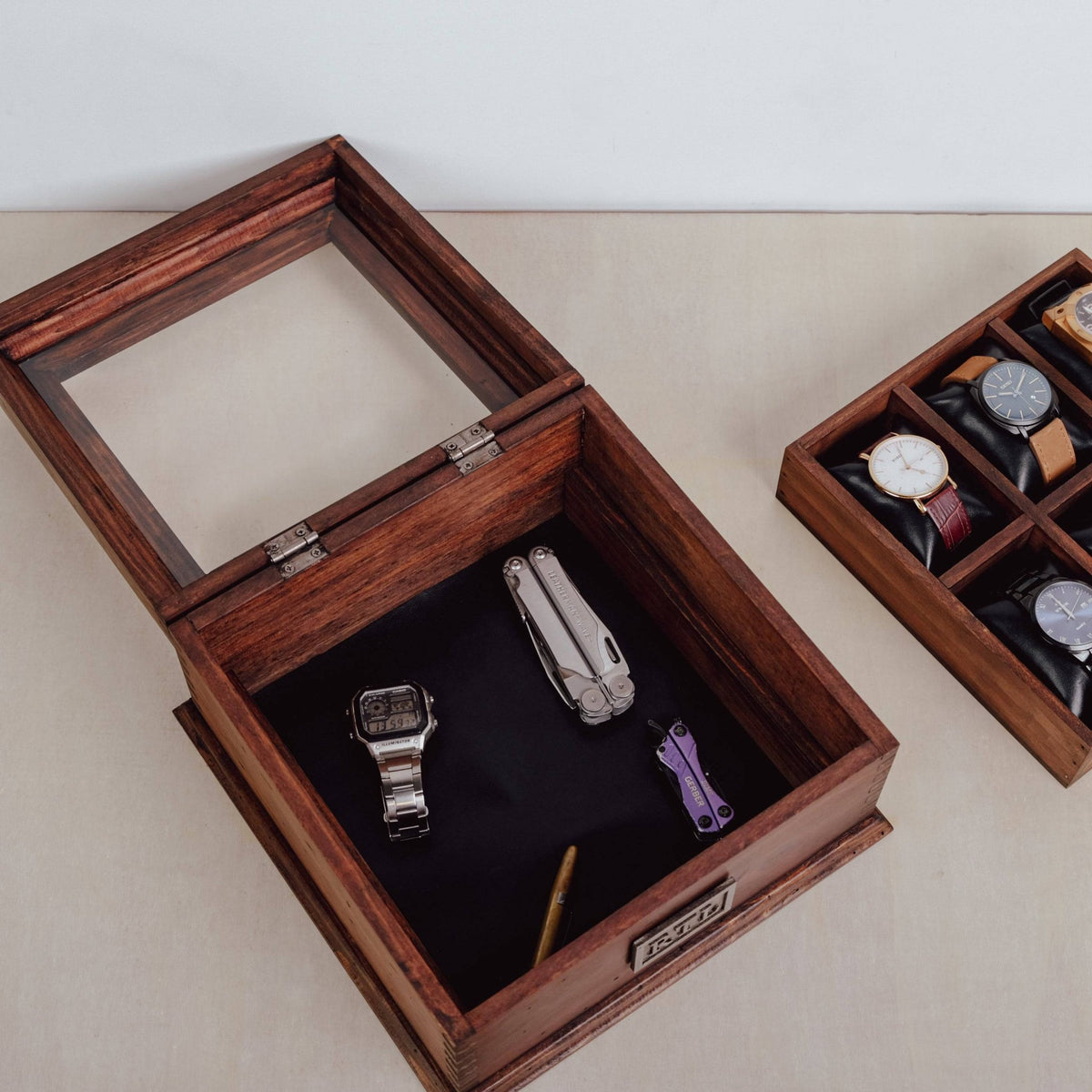 Watch Box with Secret Compartment – Holds 6 Watches - Deferichs
