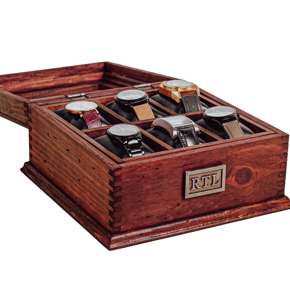 Watch Box with Secret Compartment – Holds 6 Watches - Deferichs