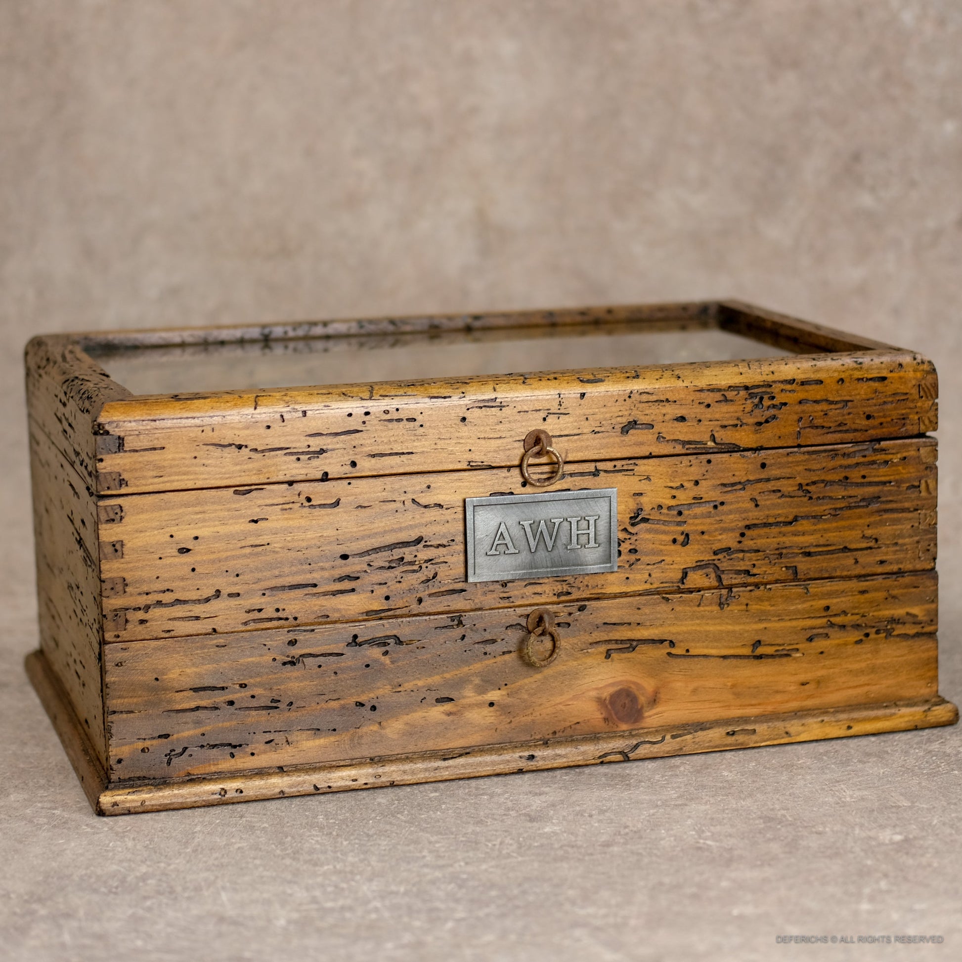 Twenty Watch Wooden Storage Box with Glass Lid