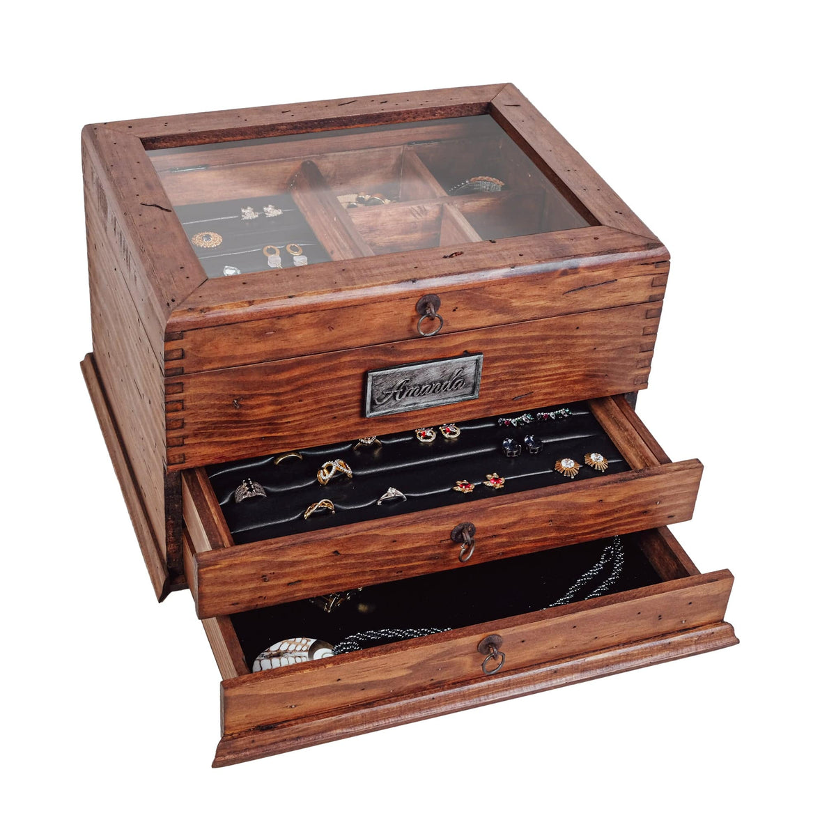 Women's Jewelry Box Organizer with Two Drawers - Deferichs