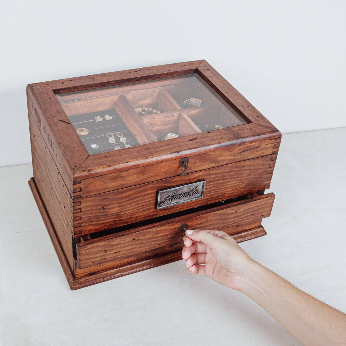 Women's Jewelry Box Organizer with Two Drawers - Deferichs